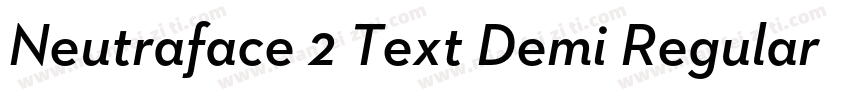 Neutraface 2 Text Demi Regular字体转换